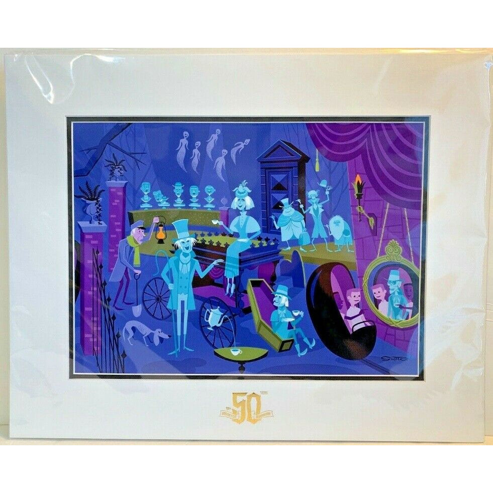 Wishlist - Art: Haunted Mansion 50th Anniversary - 31 Ghosts - Right Side (16" x 20")*