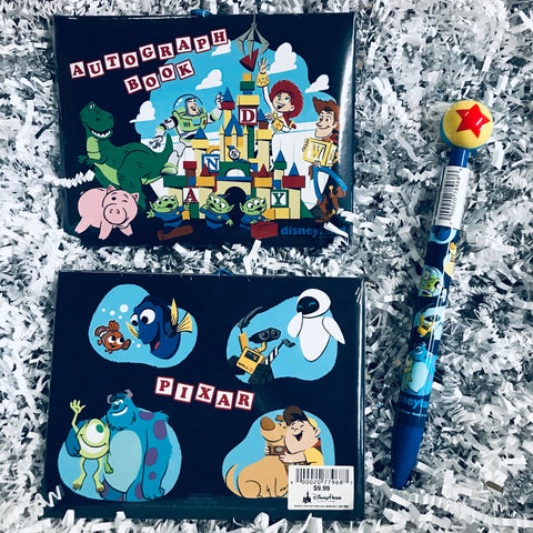 Autograph Book: Disneyland/PIXAR With Pen