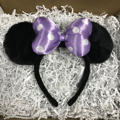 Ear Headband: Minnie Mouse Purple Bow (Youth)
