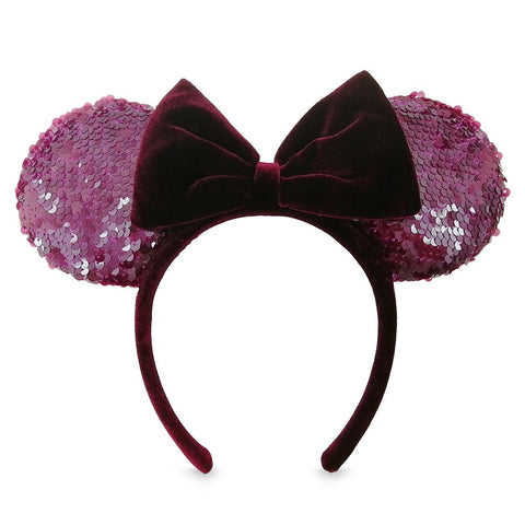 Ear Headband: Sequined Bordeaux