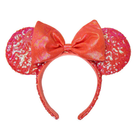 Ear Headband: Sequined Coral
