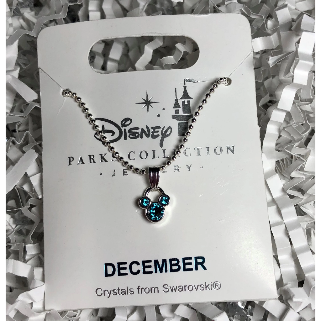Jewelry (Necklace): December Birthstone Mickey Icon (Silver)