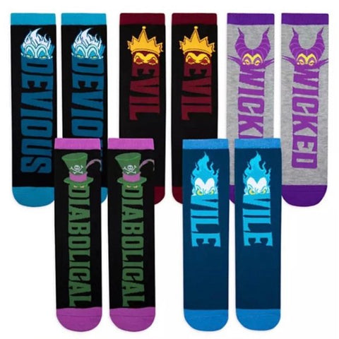 Socks: Villains Sock Set Adult Size 4-10