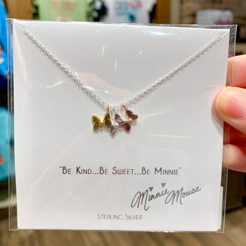 Necklace: Minnie Bows (Sterling Silver)