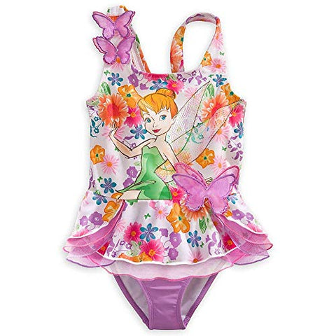Wishlist - Swim - 2Pc: Tinkerbell Flowers/Butterflies - Youth Size 4