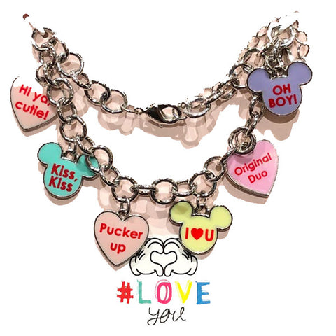 Wishlist - Jewelry (Bracelet): Mickey Icon/Hearts Candy Charms